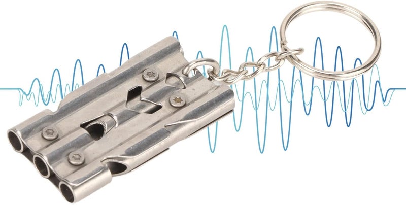 woobles Simple Multifunctional Stainless Steel Portable Ultrasonic Whistle. Pure Bird Training Whistle - Image 2